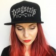 Dragstrip Kustom Gun Grey Thread 3d embroidery 13 N Bones Snap Back